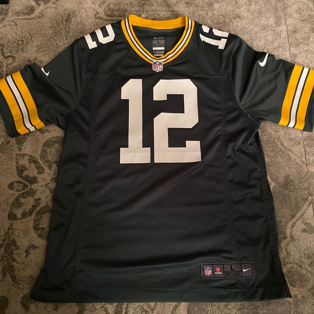 Men’s Nike Aaron Rodgers Green Bay Packers Jersey Size Large